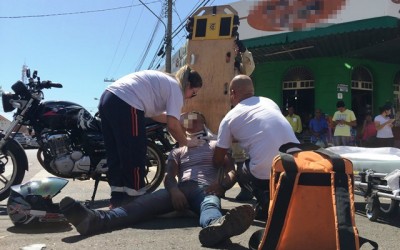 Acidente no Centro deixa uma pessoa ferida nesta segunda-feira 