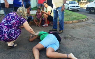 Criança de 4 anos fica ferida em acidente no bairro Santos Dumont 