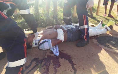 Jovem fica gravemente ferido em acidente na região do Novo Oeste 