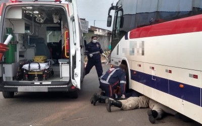 Ônibus atropela ciclista em Três Lagoas em acidente grave