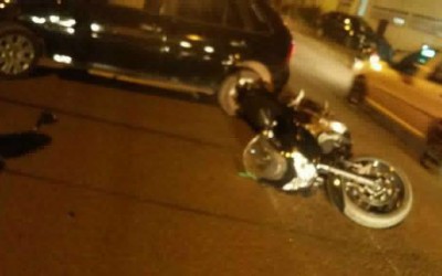  Piloto de moto de alta cilindrada sofre fratura em acidente no bairro Jardim Cangalha