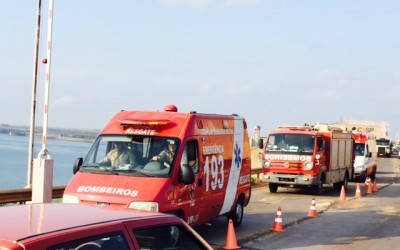 Homem que tentou pular da Usina de Jupiá é contido pelos bombeiros 