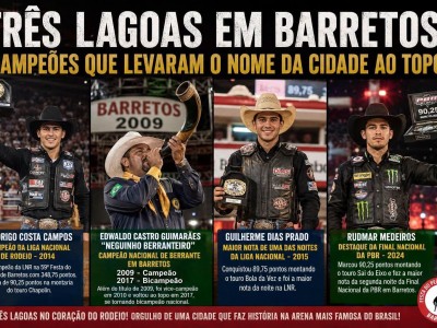 TRÊS LAGOAS NA ARENA DE BARRETOS: Cidade já teve campeão nos touros e até bicampeão nacional no berrante