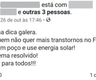 Funcionária da Sanesul manda população cavar poços devido cidade estar sem água 