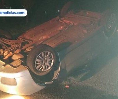 Em Ilha Solteira, motorista perde o controle e carro capota na entrada da cidade