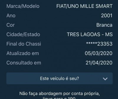 Mesmo sem combustível, Fiat Uno é furtado no bairro Carandá 