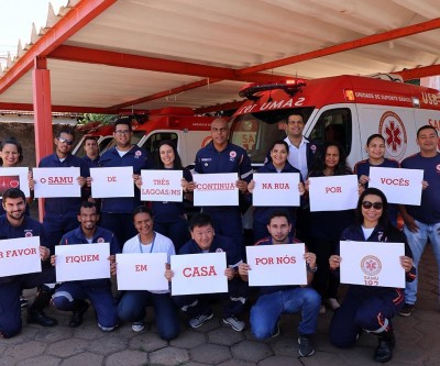 SAMU de Três Lagoas adere à campanha “Fique em Casa”