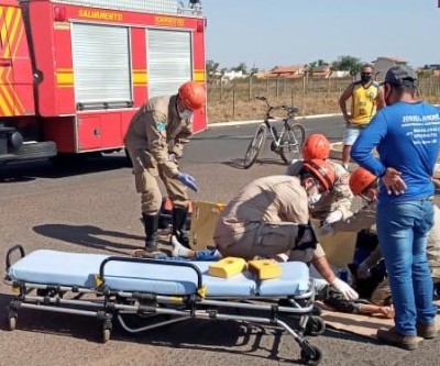 Acidente na região do Shopping mobiliza equipes do Corpo de Bombeiros