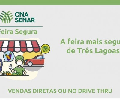 Feira Segura terá drive thru; consumidores poderão comprar alimentos nas bancas dos feirantes