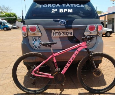 Menor apreendido pela PM disse que pegou bicicleta com queixa de furto emprestada da tia 