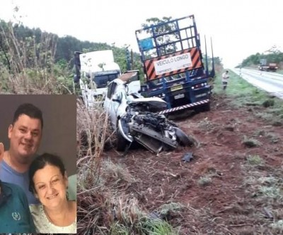 Colisão entre carro e carreta na BR-262 matou empresário, mulher e filho 