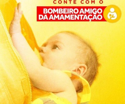Bombeiro amigo da amamentação