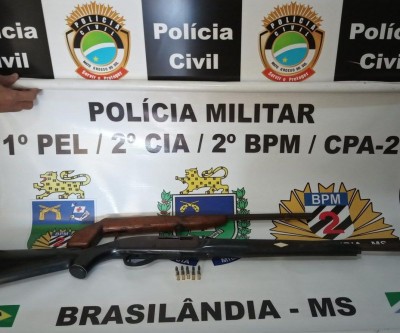 Em Operação conjunta, Polícia Militar apreende armas e prende uma pessoa 