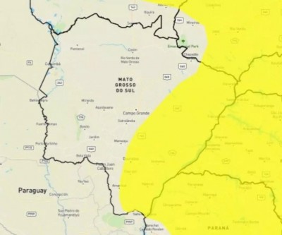 Três Lagoas e outras 47 cidades de MS continuam em alerta para ventos de 60 km/h e chuvas intensas 