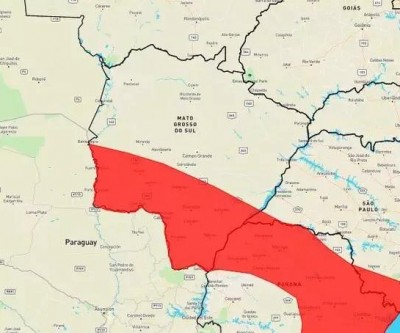 Quarta-feira amanhece com chuva e MS pode ter ventos acima de 100 km por hora 