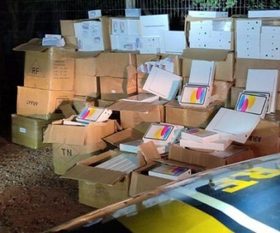 Carga de eletrônicos é apreendida pela PRF em Três Lagoas