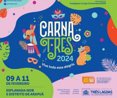 Mais duas atrações confirmadas no CARNATRÊS 2024