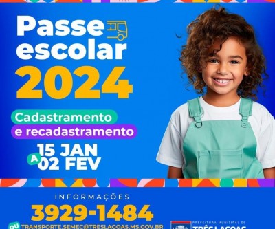 PASSE ESCOLAR – Hoje é o último dia para solicitar o benefício