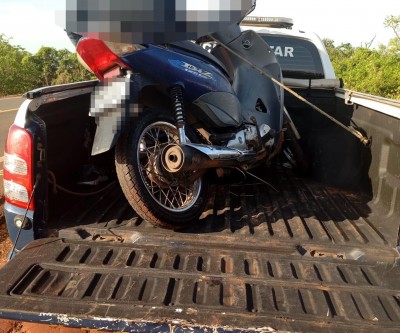 Moto furtada na frente de salão de festas é localizada pela Polícia Militar 