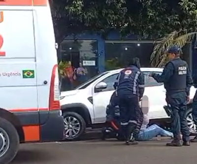 Jovem de 18 anos pula de bicicleta elétrica em movimento e sofre ferimentos no Centro de Três Lagoas