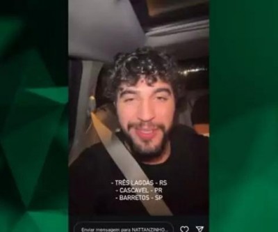 Veja o vídeo: Nattan troca MS por RS e vira meme em Três Lagoas