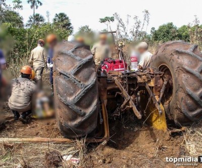 Idoso morre atropelado por trator em fazenda de Maracaju-MS