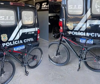 Imagens de câmeras de segurança ajudam a polícia para recuperar bicicleta e identifica receptador em Três Lagoas