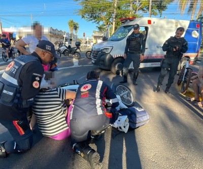 Adolescente causa acidente e deixa motociclista com ferimentos graves