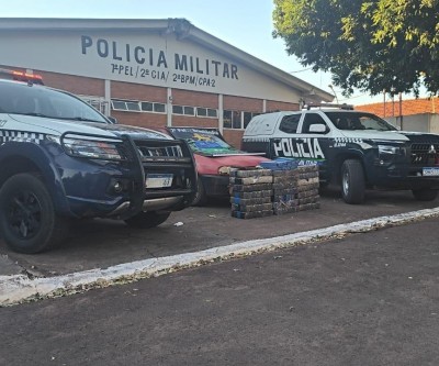 Dupla consegue escapar de ação policial que apreendeu grande quantidade de maconha em veículo parado às margens de rodovia 