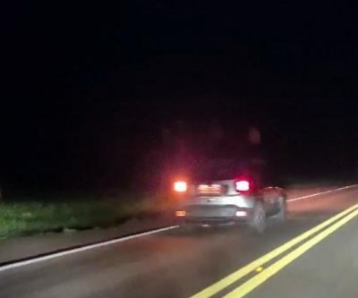 Dois perigos no mesmo vídeo: Animais soltos quase causam acidentes e motorista ultrapassa na faixa dupla na BR-262