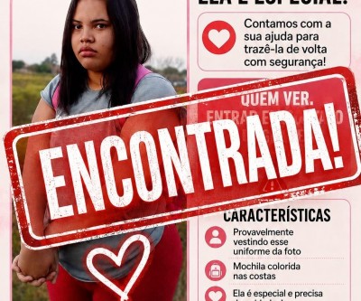 Criança desaparecida em Três Lagoas é encontrada e mãe agradece de coração a todos que ajudaram 