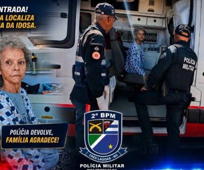 COMPARTILHAMENTO QUE DEU CERTO: Idosa que estava perdida no Bosque das Araras em Três Lagoas volta para casa com ajuda da população e da PM