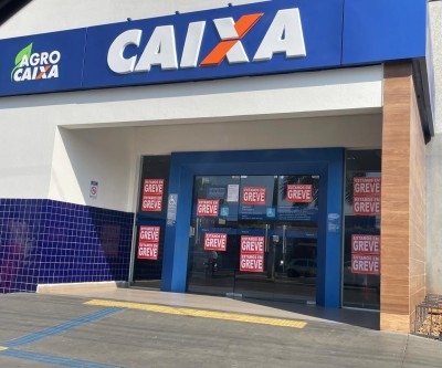 Portas fechadas: Duas agências da Caixa em Três Lagoas seguem sem atendimento e greve continua sem previsão de término