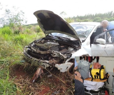 Paranaense que seguia para o trabalho sofre grave acidente na BR-158