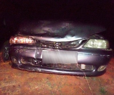 Jovem com sinais de embriaguez colide na traseira de veículo e acaba detido