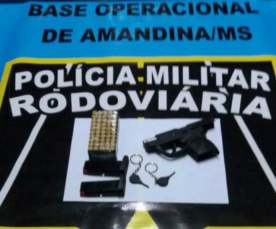 Três-lagoenses são presos com munições e pistola calibre 380
