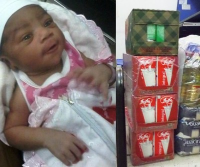 Campanha para arrecadar alimentos e roupas para bebê de haitiana continua
