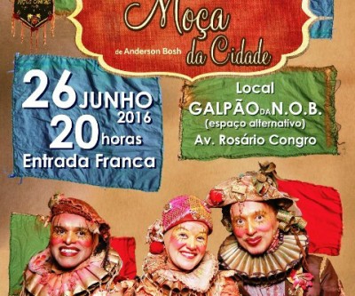Espetáculo “Uma Moça da Cidade” será apresentado em Três Lagoas 