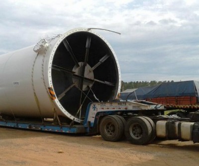 Casa de Força e Turbo Gerador do Projeto Horizonte 2 recebe peça de 15 toneladas