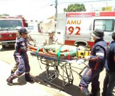 Acidente na Egídio Thomé mobiliza equipes do Corpo de Bombeiros e SAMU 