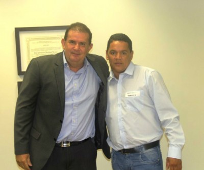 Deputado Eduardo Rocha recebe vereador do município de Três Lagoas