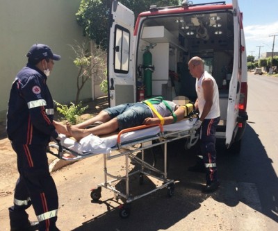 Mais um motociclista fica ferido em cruzamento na Rua Marechal Deodoro 