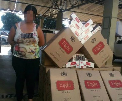 Mulher que estava com cigarros furtados da PF é presa pela ROTAI 