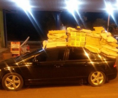 Homem é preso com quase meia tonelada de maconha em carro roubado
