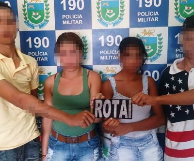 Adolescente de 15, 16 e 17 anos são flagrados com munições e drogas 