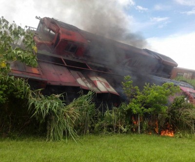Maquinista e auxiliar de Três Lagoas sofrem acidente com locomotiva da ALL em Valparaíso-SP 