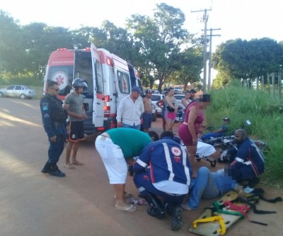Colisão entre motos no Santa Luzia deixa dois homens feridos 