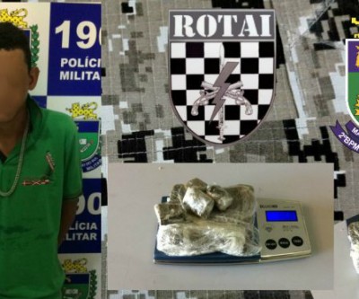 Policiais da Rotai prende traficante enterrando drogas no Residencial Novo Oeste