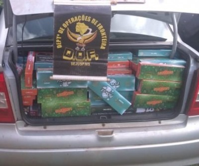 DOF apreende veículo com produtos contrabandeados do Paraguai
