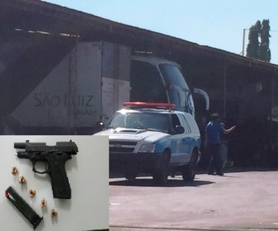 Pistola é encontrada dentro de ônibus quando era guardado na garagem da Viação São Luiz 